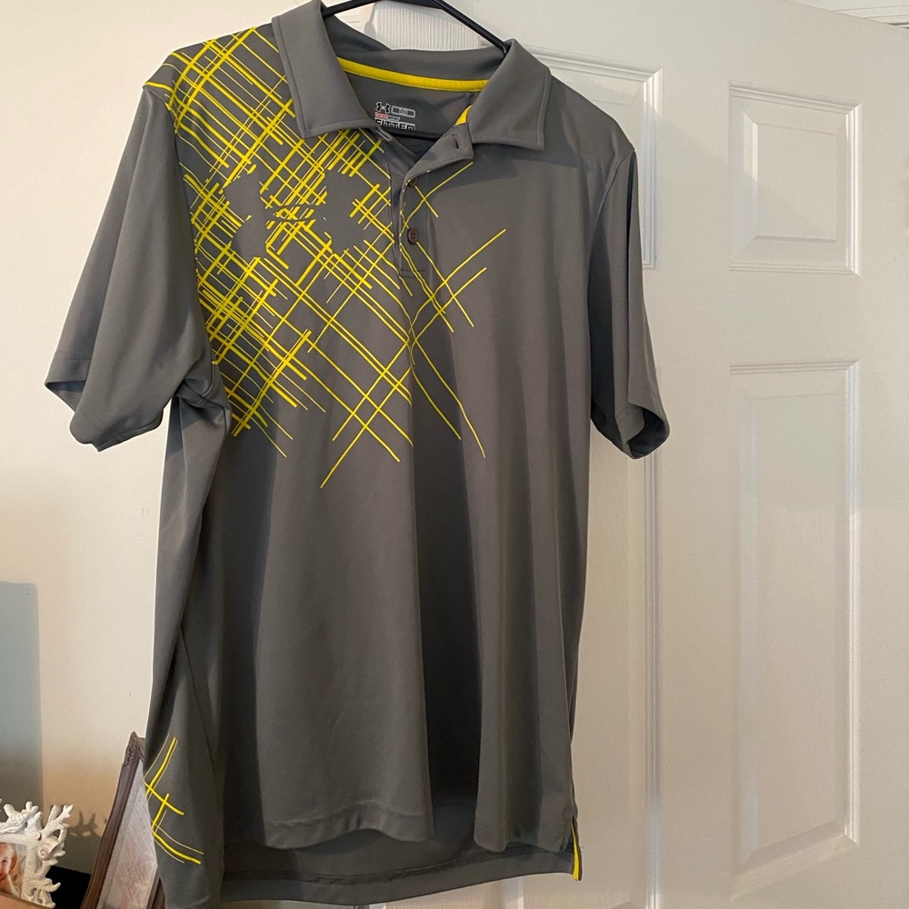 Under Armour Men’s Heatgear Fitted Large Polo. Golf shirt. Excellent condition.